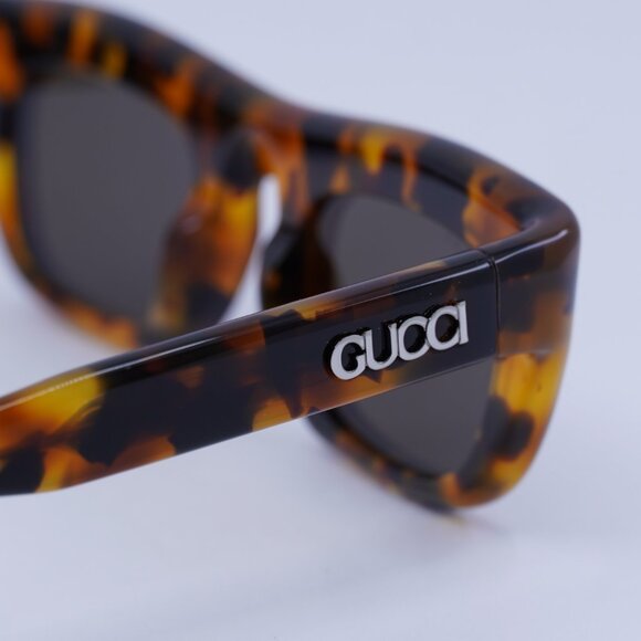 Gucci GG1777S 003 Sunglasses Spotted Havana Square Frame, Brown Lenses main image 6